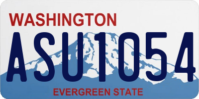 WA license plate ASU1054