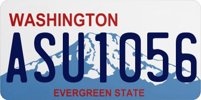 WA license plate ASU1056