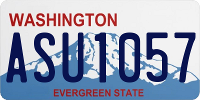 WA license plate ASU1057