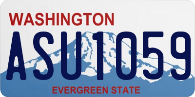 WA license plate ASU1059