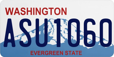 WA license plate ASU1060