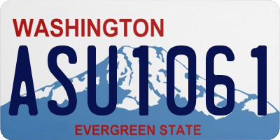 WA license plate ASU1061