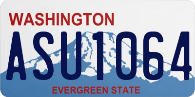WA license plate ASU1064