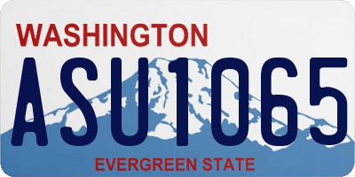 WA license plate ASU1065
