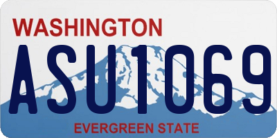 WA license plate ASU1069