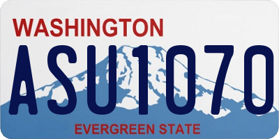 WA license plate ASU1070