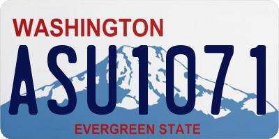 WA license plate ASU1071
