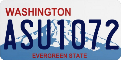 WA license plate ASU1072