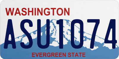 WA license plate ASU1074