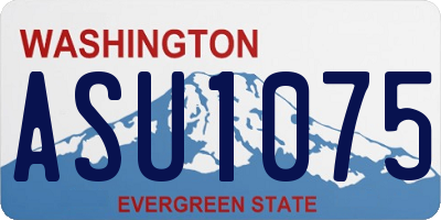 WA license plate ASU1075