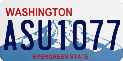 WA license plate ASU1077