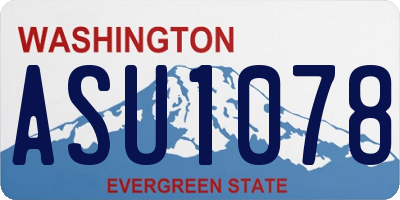 WA license plate ASU1078