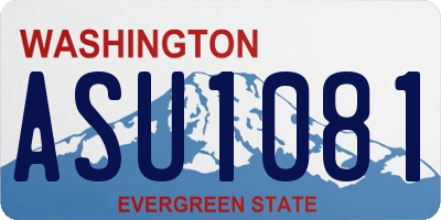WA license plate ASU1081