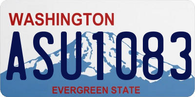 WA license plate ASU1083