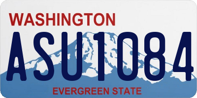 WA license plate ASU1084