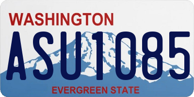 WA license plate ASU1085
