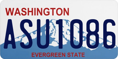 WA license plate ASU1086