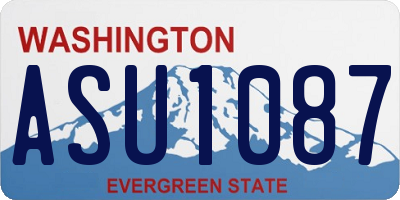 WA license plate ASU1087