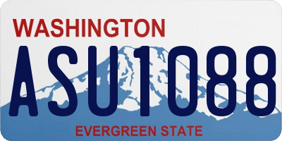 WA license plate ASU1088