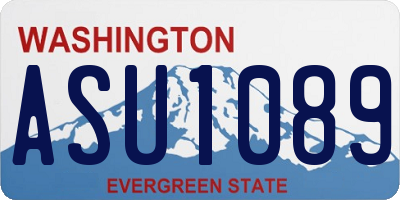 WA license plate ASU1089