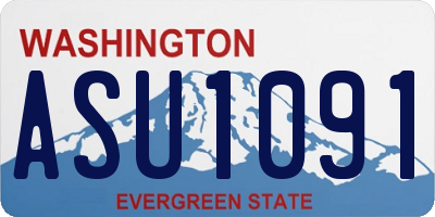 WA license plate ASU1091