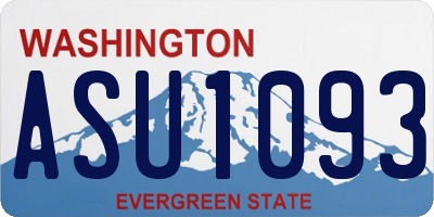 WA license plate ASU1093