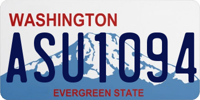 WA license plate ASU1094