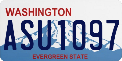 WA license plate ASU1097