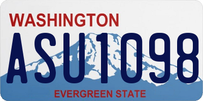 WA license plate ASU1098