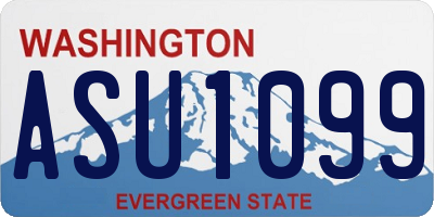 WA license plate ASU1099