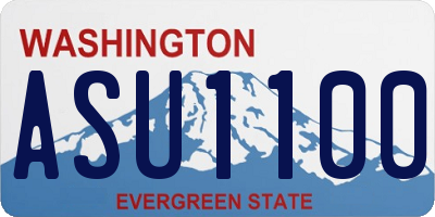 WA license plate ASU1100