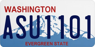 WA license plate ASU1101