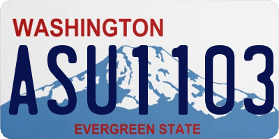 WA license plate ASU1103