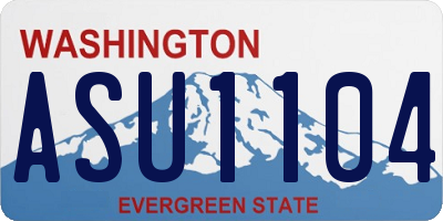 WA license plate ASU1104