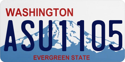 WA license plate ASU1105