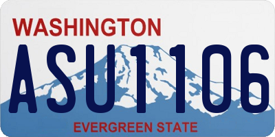 WA license plate ASU1106