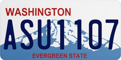 WA license plate ASU1107