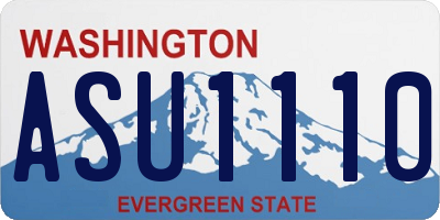 WA license plate ASU1110