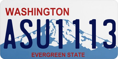 WA license plate ASU1113
