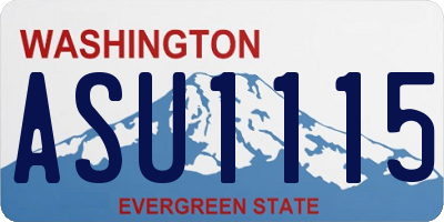 WA license plate ASU1115