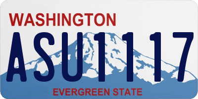 WA license plate ASU1117