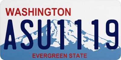 WA license plate ASU1119