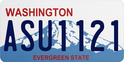 WA license plate ASU1121