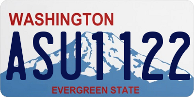 WA license plate ASU1122