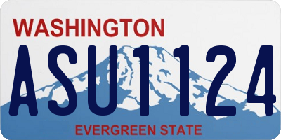 WA license plate ASU1124