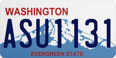 WA license plate ASU1131