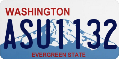 WA license plate ASU1132