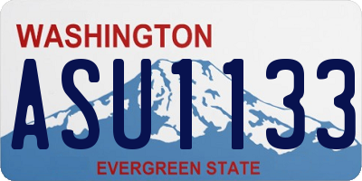 WA license plate ASU1133