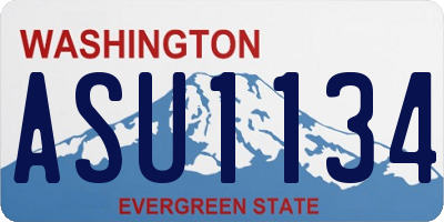 WA license plate ASU1134