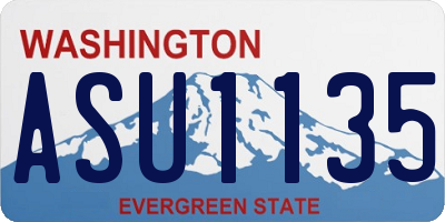 WA license plate ASU1135